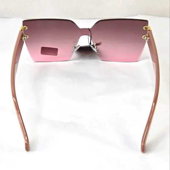 Giselle Rimless Gradient Lens Contemporary Collection Women's Sunglasses - Picture 4 of 10